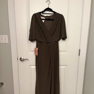 NWT BHLDN Lena Flutter Sleeve Maxi Dress (Bridesmaid Gown)